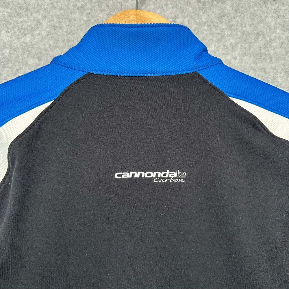 Cannondale Men L Cycling Jacket Blue Black White Full Zip Performance Sportswear - Picture 5 of 12